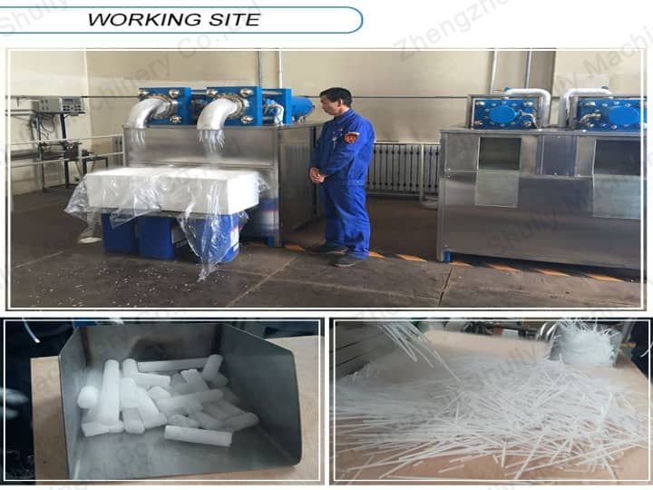 Dry ice pellet making production